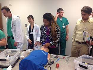team in a CPR class
